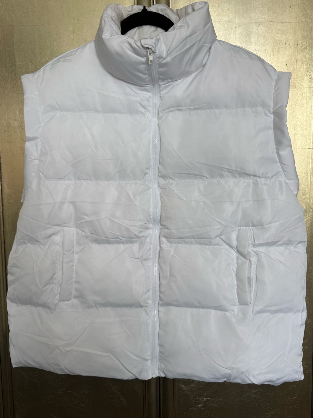 Automatic Women's White Puffer Vest - Lightweight Insulated Vest